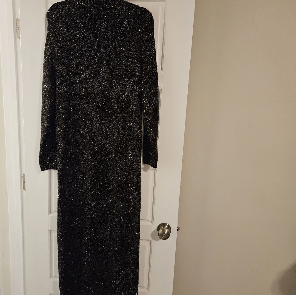 Beautiful black and gold long sweater dress (Eloquii) 14/16